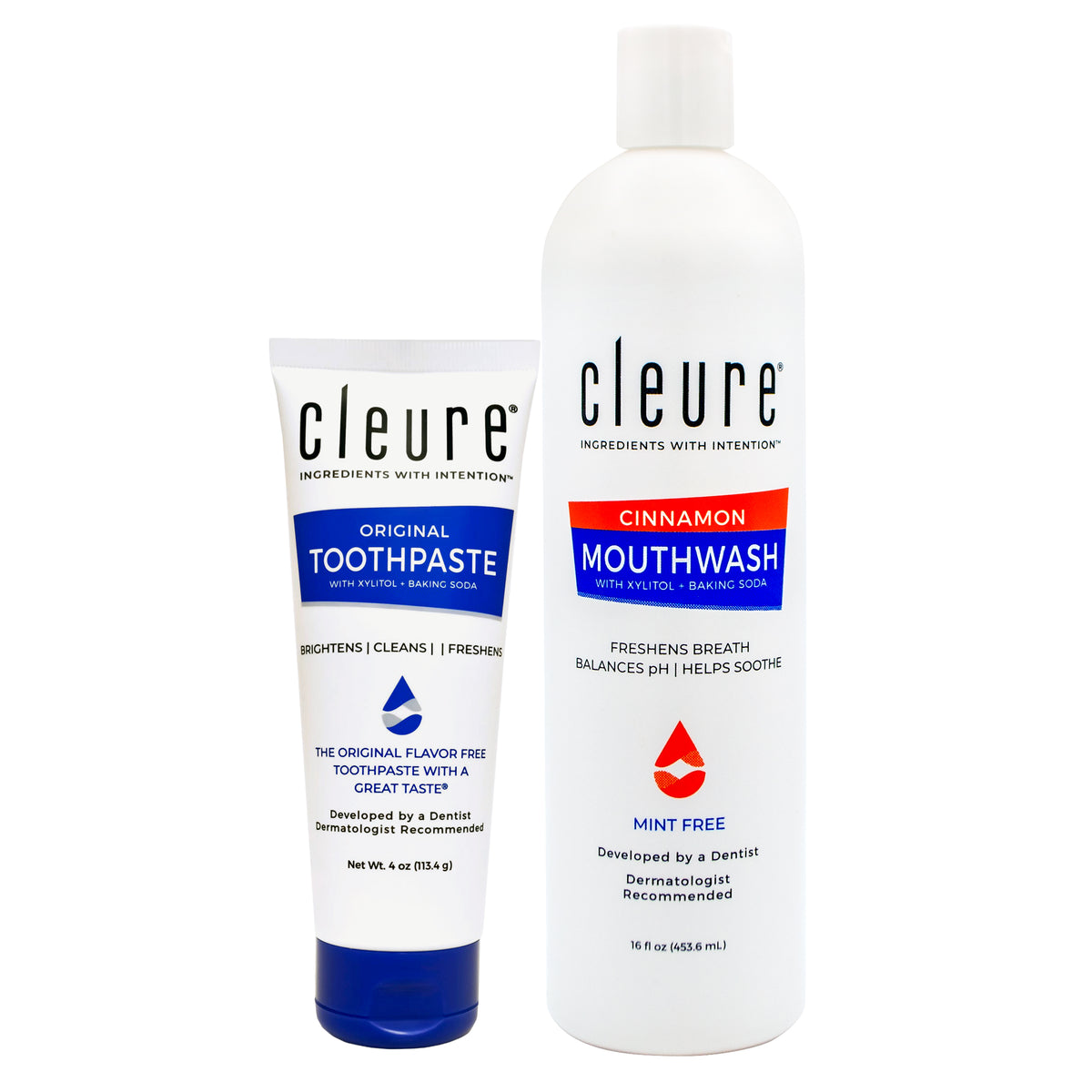 Toothpaste and Cinnamon Mouthwash Set