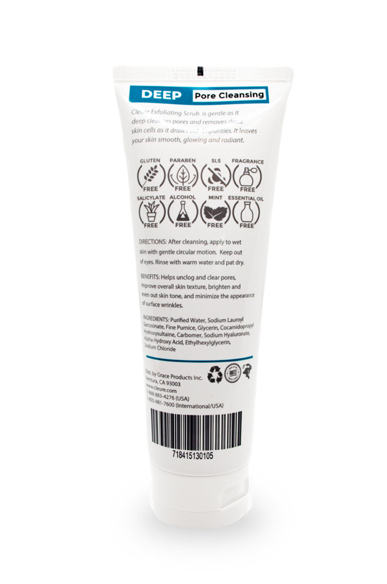 Cleure Deep Pore Cleansing Scrub Ingredients